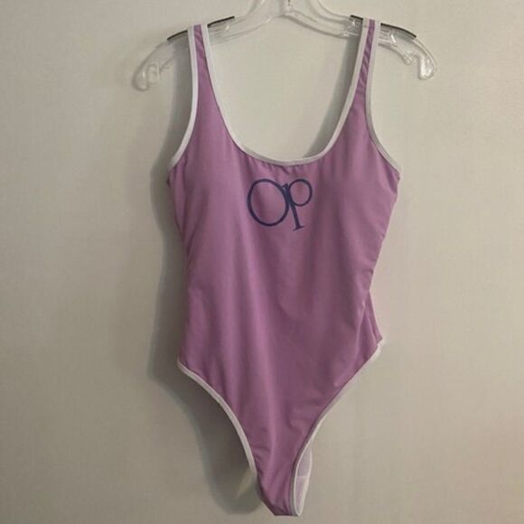 Ocean Pacific Lavendar 1 piece swimsuit, size L - Picture 1 of 3